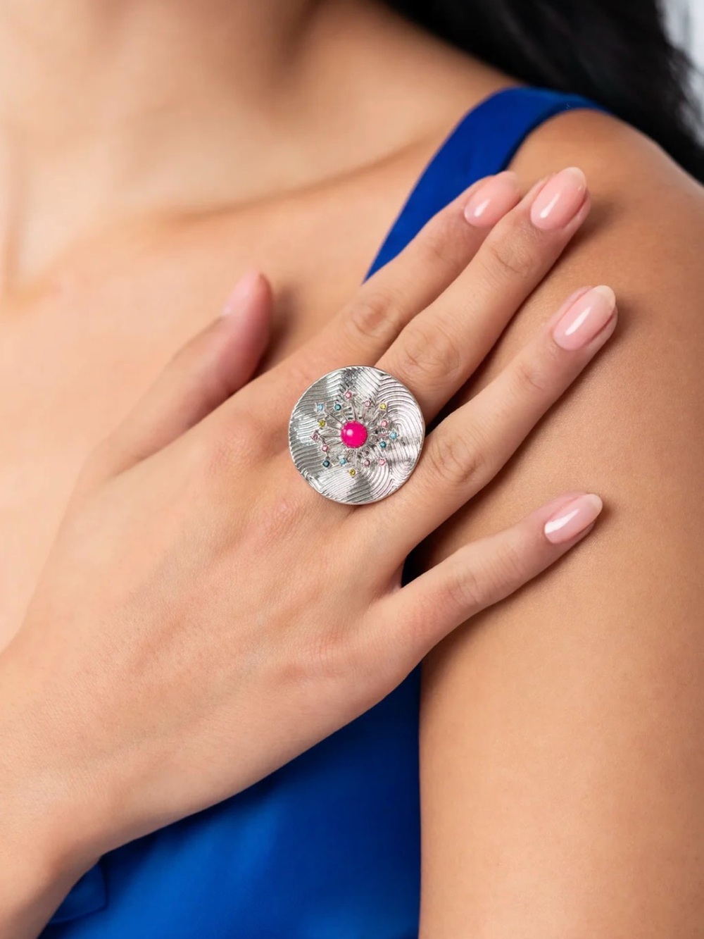Seriously SUNBURST Pink Ring